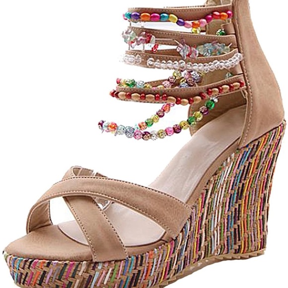 Colorful beaded wedges. - Picture 4 of 4